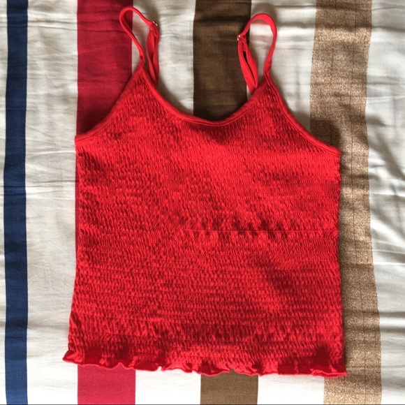 red lettuce hem cami - Picture 2 of 3